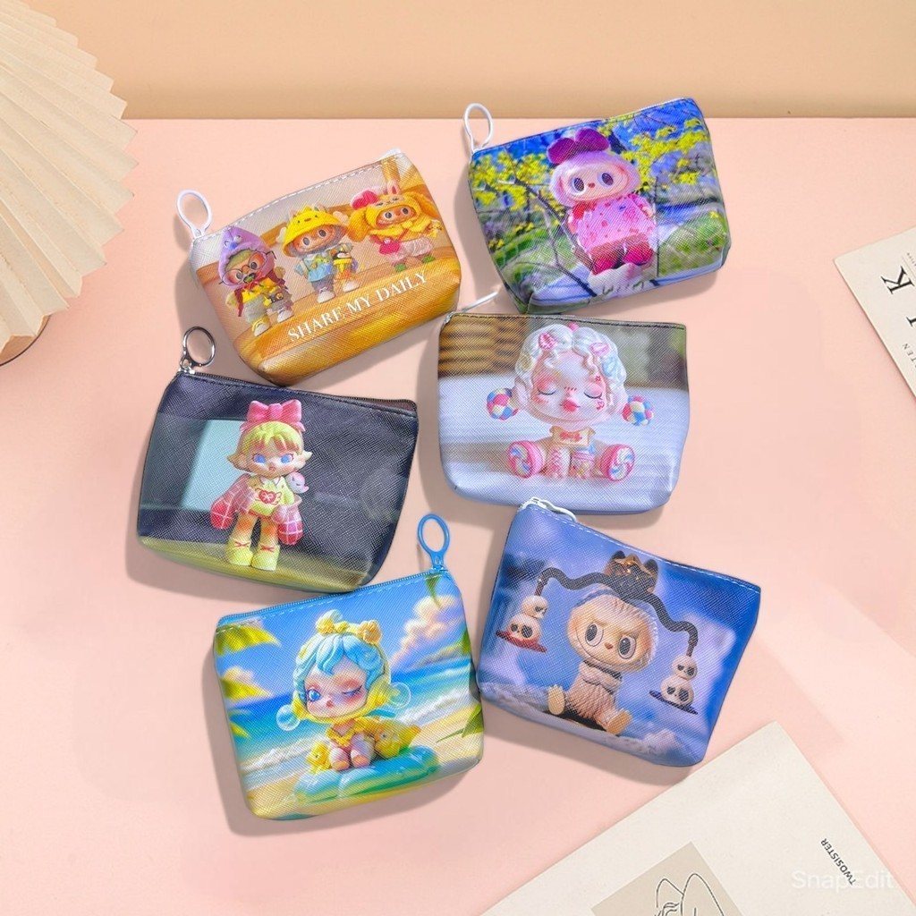 กระเป๋าใส่เหรียญ 1ชิ้น ลายลาบูบู้ น่ารักๆ ใส่ได้เยอะ พร้อมส่งจากไทย