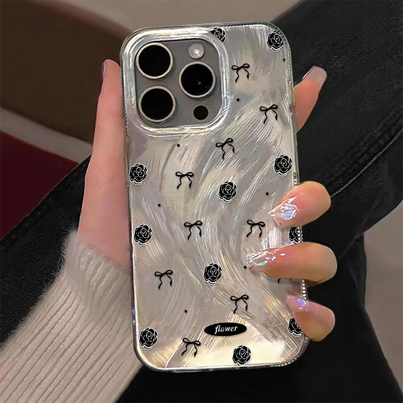 Instagram บรรยากาศผีเสื้อสีชมพูสําหรับ IPhone 15 Promax 14 Promax ใหม่ 11 ซิลิโคน 13 อินเทอร์เน็ตคนดังสาว Creative 12 แพ็คเกจเต็ม Xsmax Anti Drop 8plus