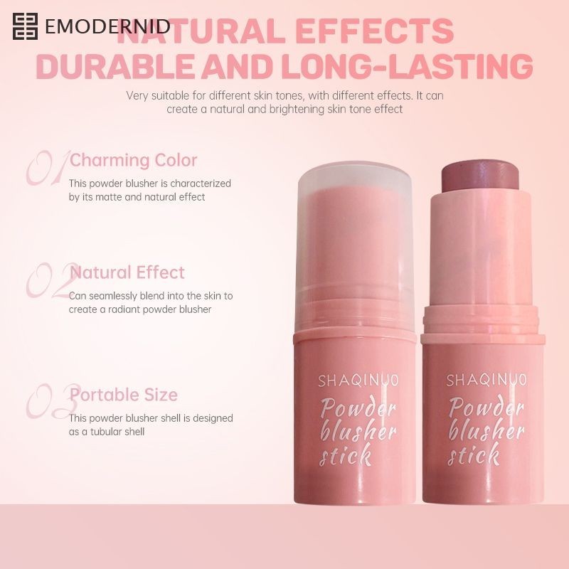 Shaqinuo บลัชออนติด ครีมสีสวย ปัดแก้ม อิ่มตัวตามธรรมชาติ เนื้อแมตต์ กันน้ํา สีกุหลาบ 4g - รูปที่ 6