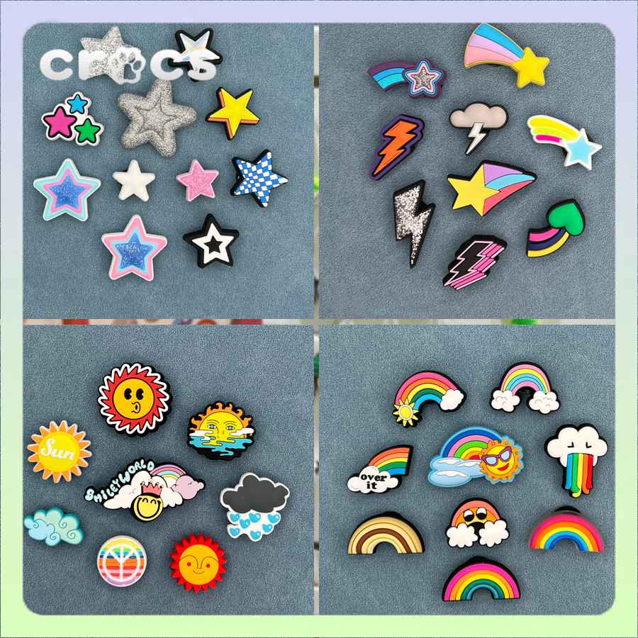 jibbitz crocs Weather series Rainbow stars crocs jibbitz jibbitz set jibbitz crocs เกาหลี