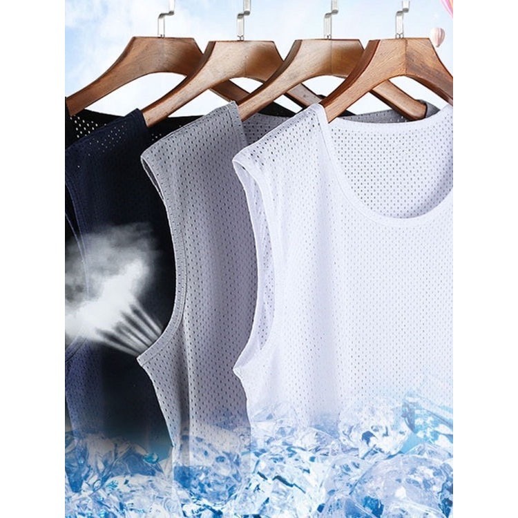 🔥เสื้อกล้ามชาย มีรูระบายอากาศ ใส่เย็น แห้งไว้ มี4สี ขนาดมีL-5XL🚒พร้อมส่ง