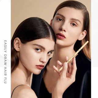 Double fine eyebrow pencil ดินสอเขียนคิ้วกันน้ำ 2 in 1 หัวเรียวเล็ก มีแปรงปัดคิ้วในตัว