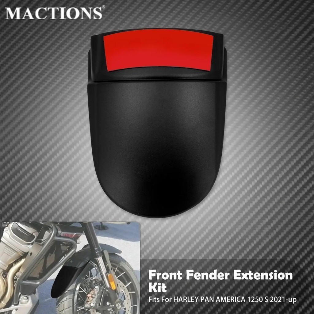 BAMotorcycle Front Mudguard Fender Rear Extender Hugger Extension Black For Harley Pan America 1250 