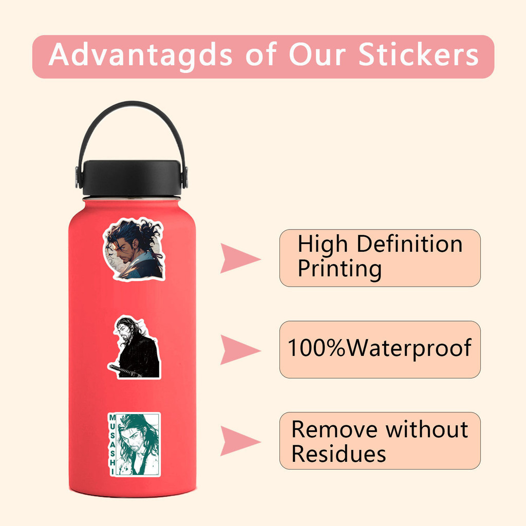 55 ชิ้น Vagabond ญี่ปุ่นมังงะอะนิเมะสติ๊กเกอร์ PVC กันน้ํา - รูปที่ 5