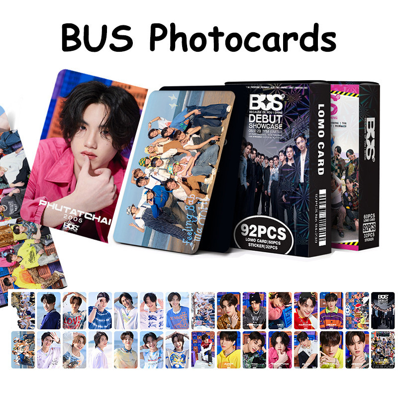สําหรับ BUS แฟน BUS Photocards สติกเกอร์ BUS Lomo การ์ด 30/ 92 ชิ้นไทยยอดนิยมชาย Idol Photocard การ์ดสองด้านเพราะคุณ I Shine Idol ของสะสมของขวัญ