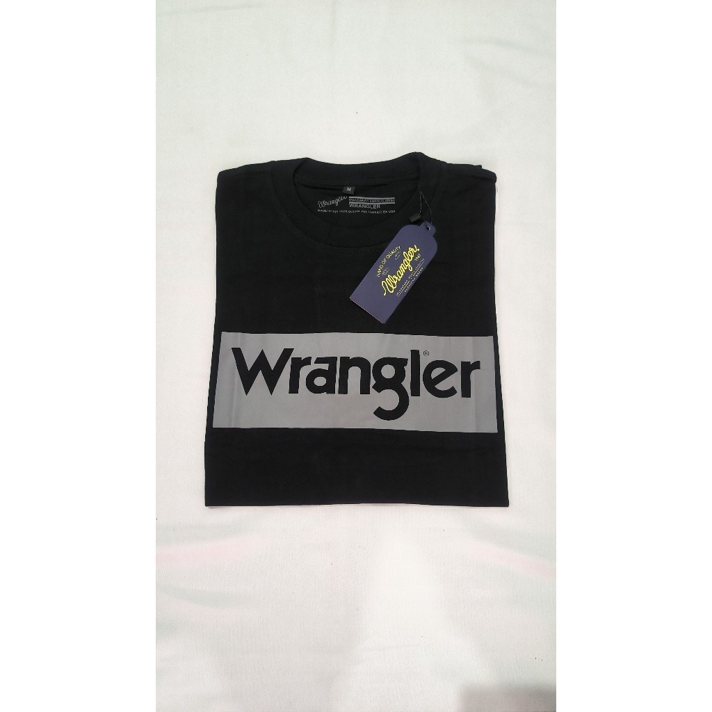 [COD]Wrangler T-Shirt Block Grey Stripe Men 's Wrangler Shirt Simple MotifS-5XL