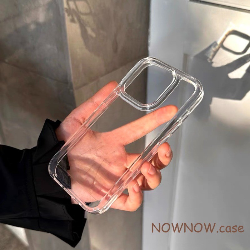 ขั้นสูงหลุมขนาดใหญ่โปร่งใสที่เหมาะสมiphone 14 Promaxเคสโทรศัพท์13 Proผู้ชายและผู้หญิง11ที่เรียบง่ายและทันสมัย12ยอดนิยมXr xs 7 8 Plusซิลิโคน15 15pro max