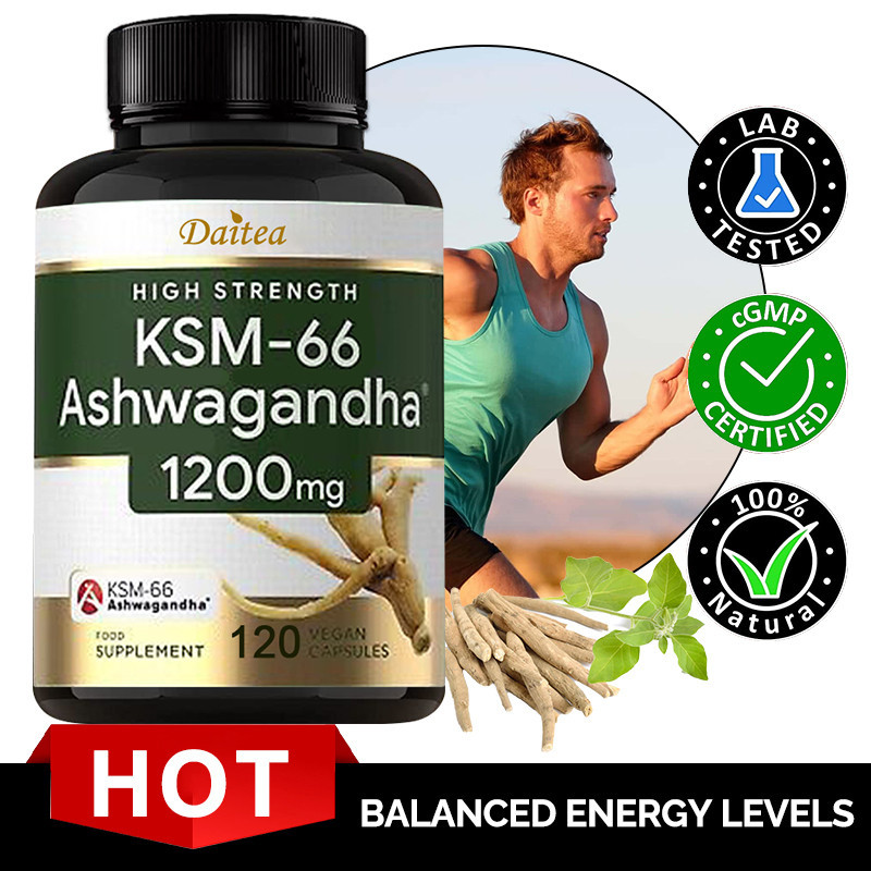 Ashwagandha - 1200 Mg - Boosts Metabolsm & Regulates Stress - ปรับปรุงภูมิคุ้มกัน - 120 แคปซูล