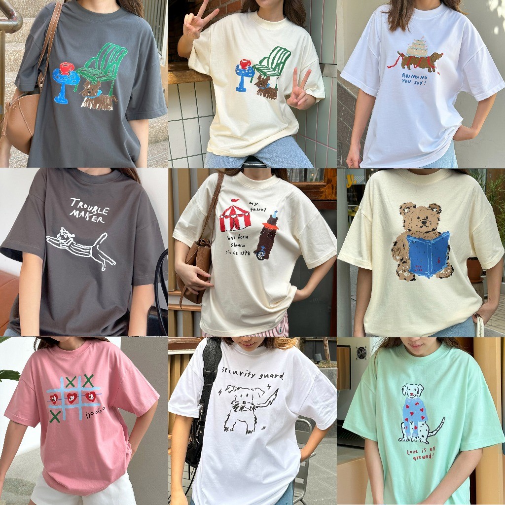 (จัดส่งภายใน 24 ชั่วโมง)BOOM Shopeeเสื้อยืดแขนสั้นมีสไตล์ หลวมและอเนกประสงค์ดูเพรียวบาง T212