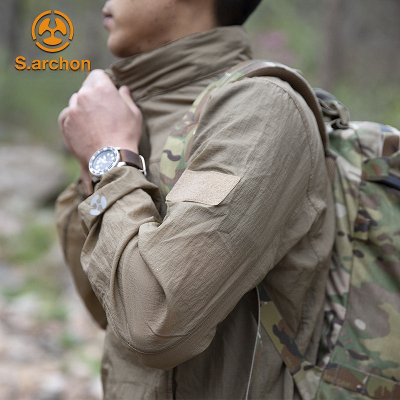เสื้อผ้าป้องกันแสงแดดในฤดูร้อน สำหรับผู้ชาย แบบบางและระบายอากาศได้ดี ป้องกันรังสีได้