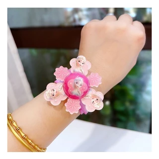 สร้อยข้อมือเด็กด้านบนหมุนการ์ตูนเรืองแสงคุโรมิเมโลดี้สไปเดอร์แมนแช่แข็งเอลซาสร้อยข้อมือของเล่นของขวัญสําหรับเด็ก