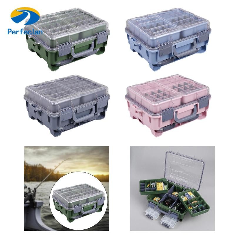 Perfeclan Lure กล่องเก็บ Multilayer Heavy Duty Organizer สําหรับ Camping Sea Fishing Bank ตกปลากลางแจ้ง