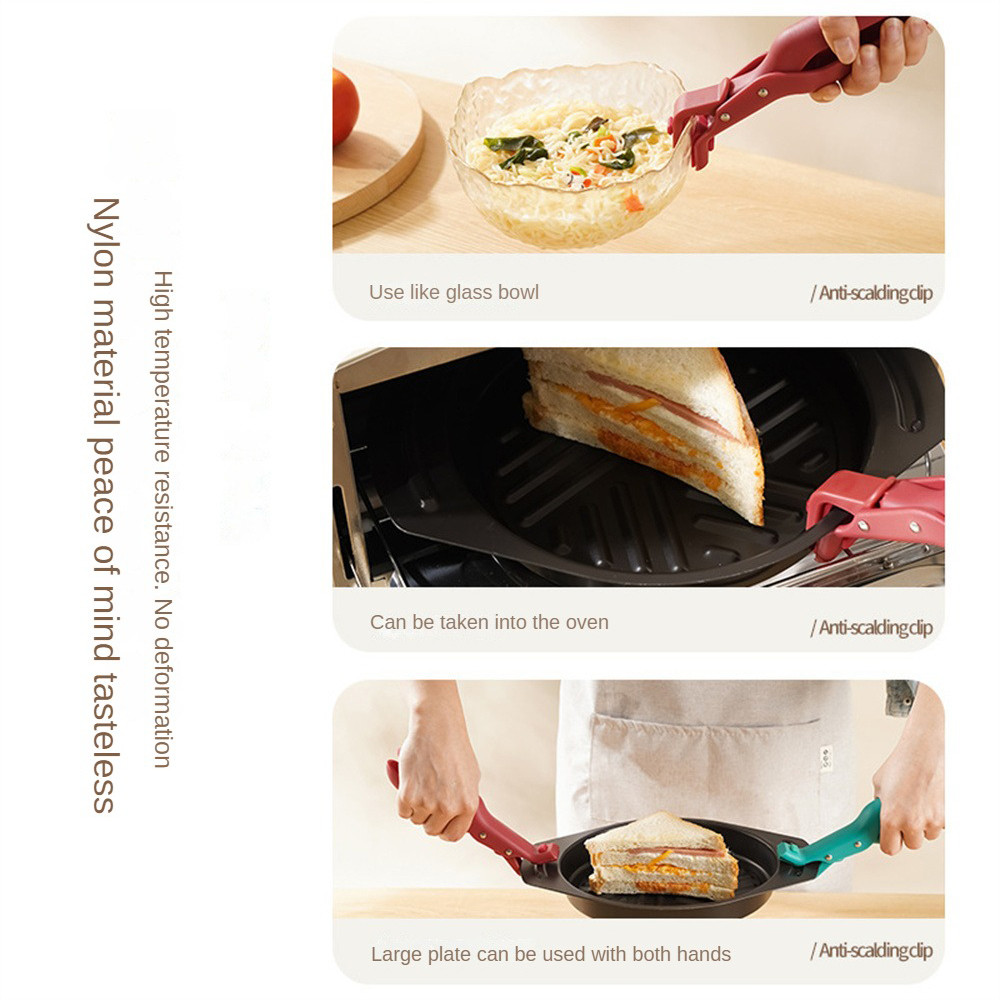 คลิปหนีบกันน้ำร้อน น้ำหนักเบา ทนความร้อน และกันลื่น ใช้สำหรับแปรรูปอาหารอย่างปลอดภัย เครื่องมือในครัวอเนกประสงค์สำหรับหม้อและชามร้อน TH - รูปที่ 7