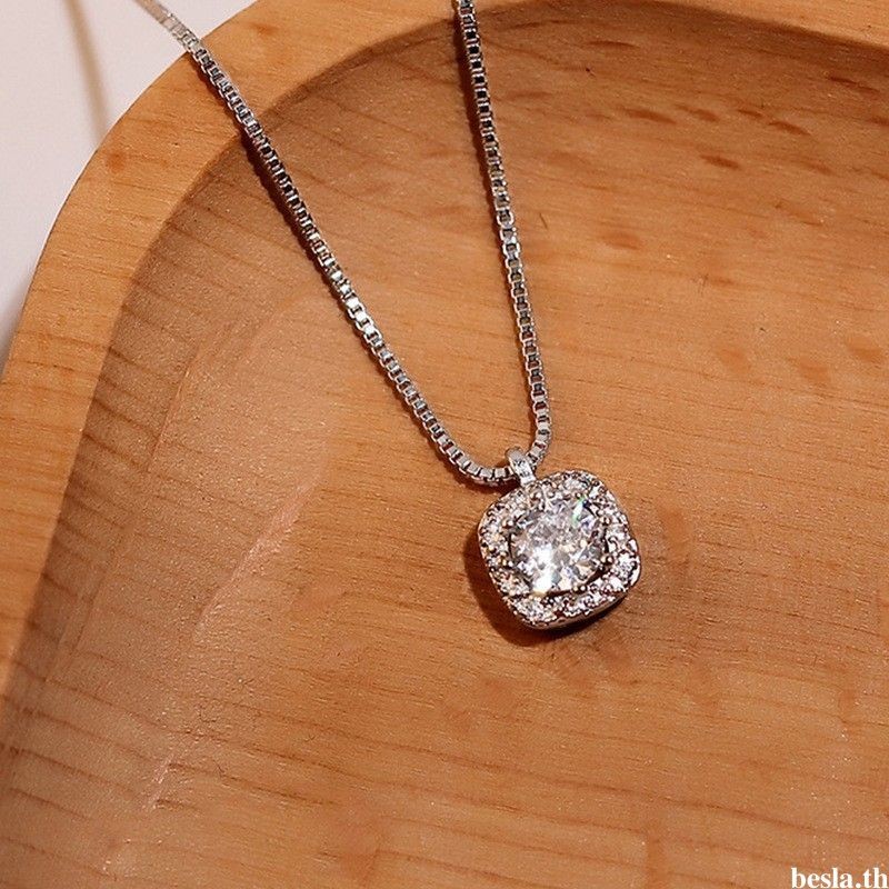 besla.th หนาวสไตล์ High-end สร้อยคอผู้หญิง Simple Niche สร้อยคอการออกแบบ Sense Rhinestone Clavicle Chain