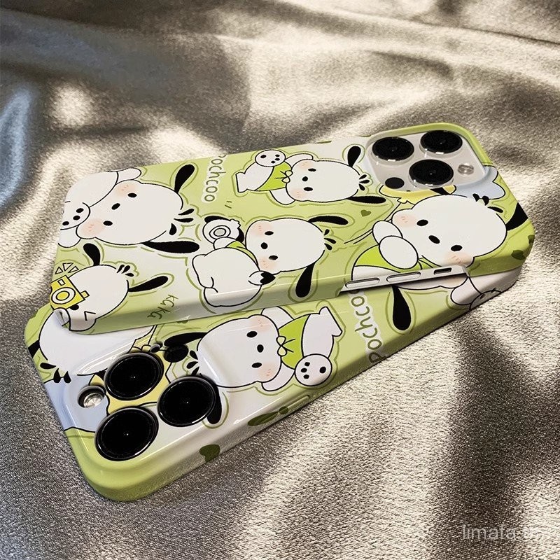 เคสโทรศัพท์การ์ตูน Pochacco น่ารัก สำหรับ iPhone 11 11 Pro Max X XS 12 13 14 15 16 Pro Max 16 Pro 15 Pro 14 Pro 13 Pro 8 Plus 14 Plus กันกระแทก แข็ง
