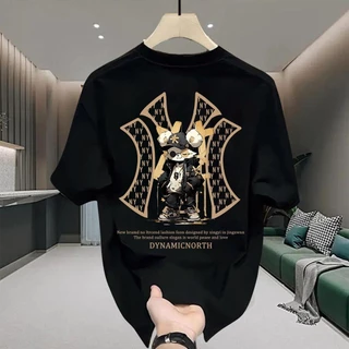 Basi💥 เสื้อยืดผู้ชาย เสื้อยืด oversize เสื้อสตรีท เสื้อยืดคอกลม เกรดพรีเมียม เสื้อคอตตอน100% ใส่สบาย ลาย "DYN AMIC NY"