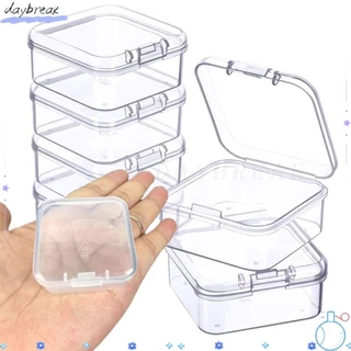 ภาชนะเก็บต่างหู วันเบรียก กล่องเก็บสี่เหลี่ยม หน้า หลายขนาดกล่องจัดระเบียบเครื่องประดับกันฝุ่นโปร่งใส