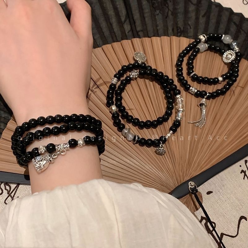 [ขายร้อน 2006 ชิ้นใน 3 วัน] สร้อยข้อมือลูกปัดดอกไม้ผีภูเขาสไตล์จีนใหม่สำหรับผู้หญิง, สร้อยข้อมือสองชั้นสไตล์ย้อนยุคประจำชาติ, เครื่องประดับนักเรียนที่หลากหลายและเป็นส่วนตัวปี 2025