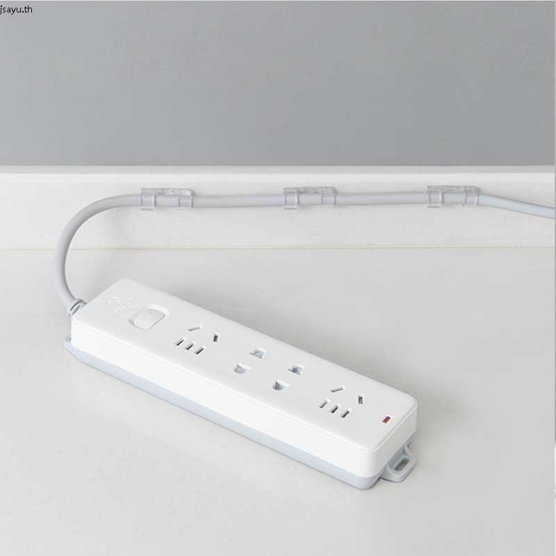 🏠 20ชิ้น ที่ยึดสายไฟ สายเคเบิล คลิป กาวในตัว สําหรับอุปกรณ์ยึดสายไฟที่บ้าน เดสก์ท็อป ออแกไนเซอร์ กระสวยสายข้อมูล - รูปที่ 3