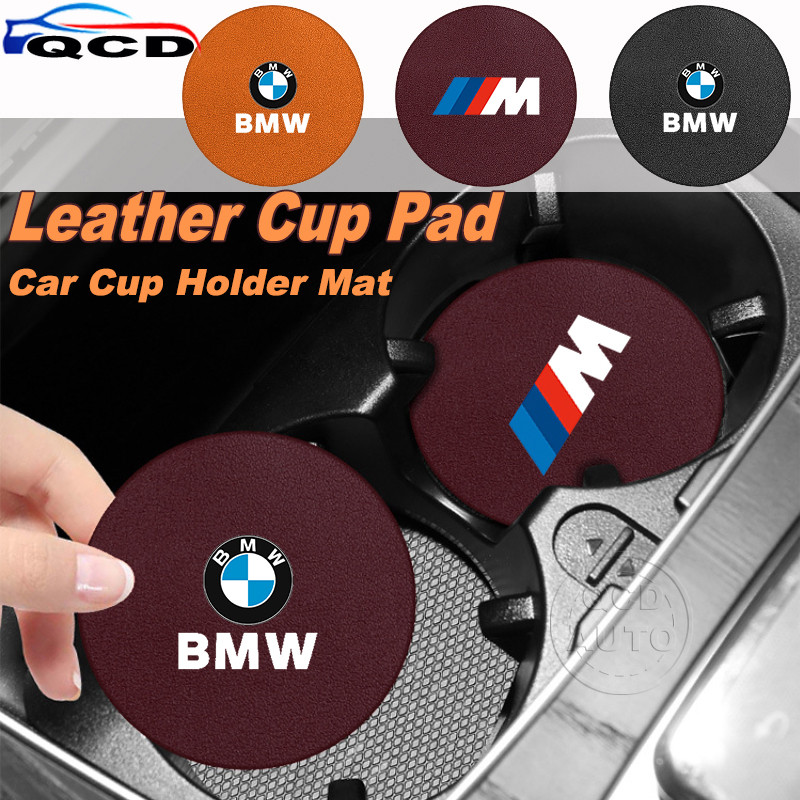 BMW ไฟเบอร์หนังรถที่วางแก้ว Pad Noise-Redction ถ้วยสําหรับ E46 E36 F10 F30 E90 X3 F25 X5 E53 IX3 Z4 