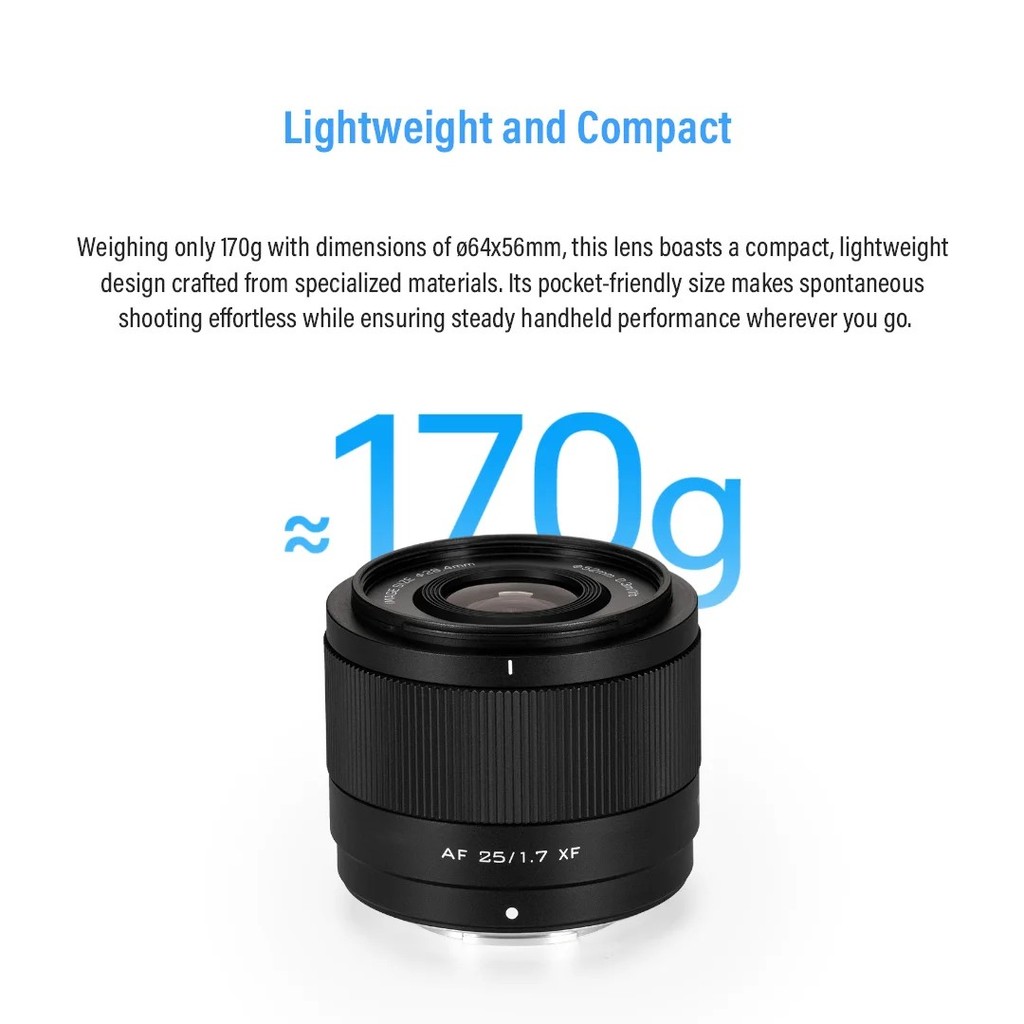 Viltrox 25 มม. f1.7 Air APS-C เลนส์ออโต้โฟกัส 25mm f1.7 for Sony E Mount