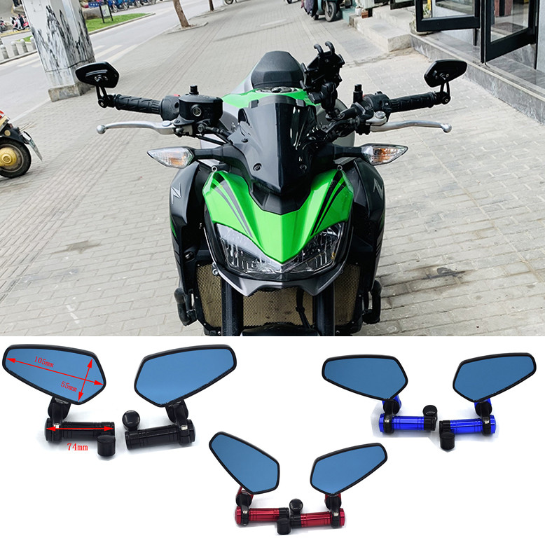เหมาะสําหรับ Kawasaki Z900/Z800/Z650/Z400 ดัดแปลงกระจกมองข้างกระจกมองหลัง Anti-Dazzling กระจก