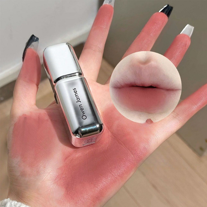 Owen James ลิปสติก ลิปโคลน เนื้อแมตต์ ไม่ติดถ้วย ไวท์เทนนิ่ง เคลือบริมฝีปาก แก้ม ใช้ได้สองแบบ