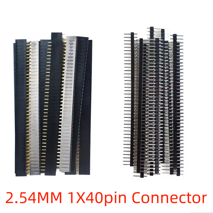 10pcs Jst Connector Strip 40Pin 1x40 เดี่ยวแถวชายและหญิง 2.54 Breakable Pin Header Connector Strip ส
