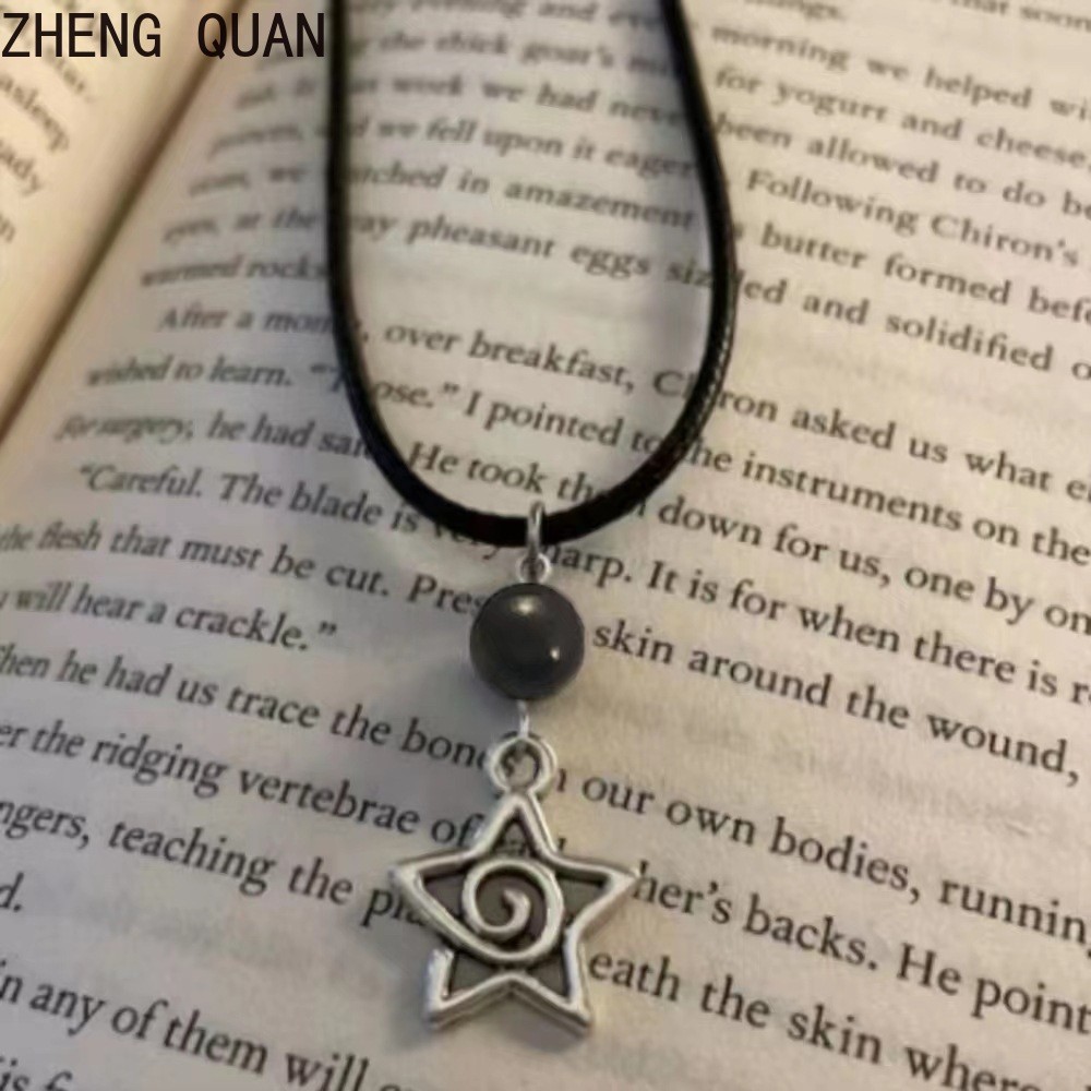 แฟชั่น Simple Vortex Design Star สร้อยคอ PU หนังเชือกสร้อยคอ Spiricle Choker สําหรับคู่ของขวัญเครื่อ