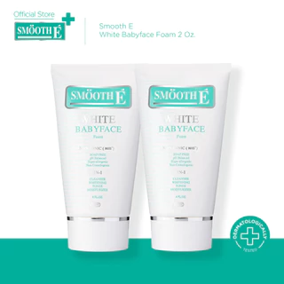 [แพ็ค 2] Smooth E White Babyface Foam 2 Oz. สมูทอี ไวท์ เบบี้เฟส โฟม pH5 Vit C&E ผิวกระจ่างใส สำหรับผิวหมอง