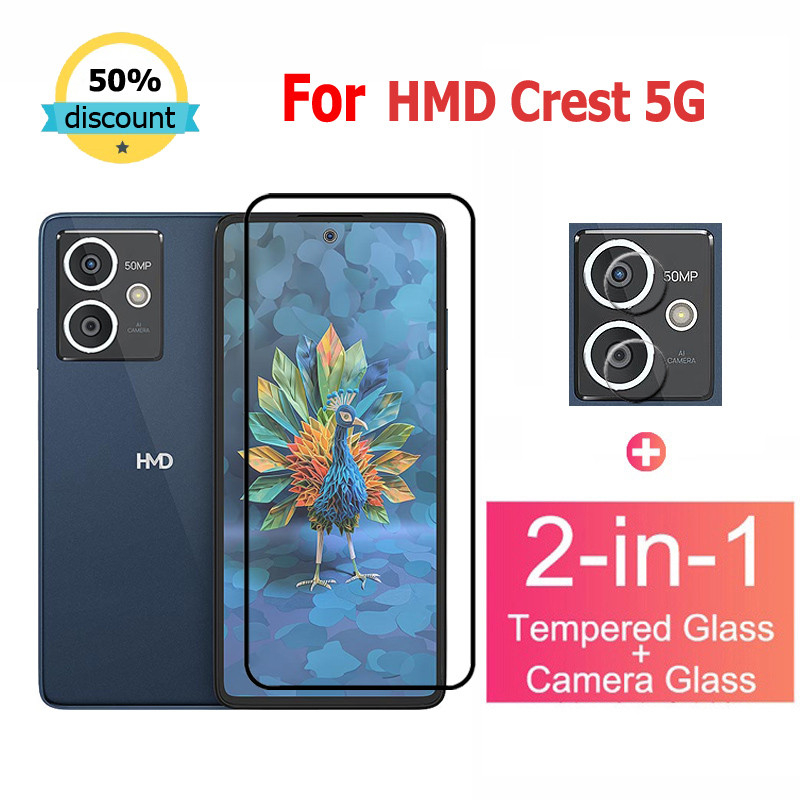 ฟิล์มกระจก HMD Crest 5G กระจกนิรภัย HD ป้องกันหน้าจอ สำหรับ HMD Arc Pulse Pro Skyline Fusion Aura 2 
