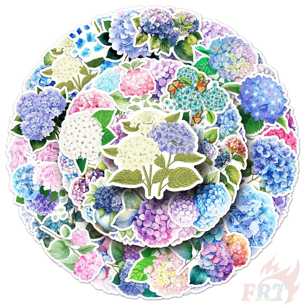 ❉ ไฮเดรนเยีย . สติ๊กเกอร์ศิลปะดอกไม้ ❉ 50 ชิ้น/เซ็ต DIY แฟชั่นสติ๊กเกอร์ Doodle กันน้ํา - รูปที่ 3