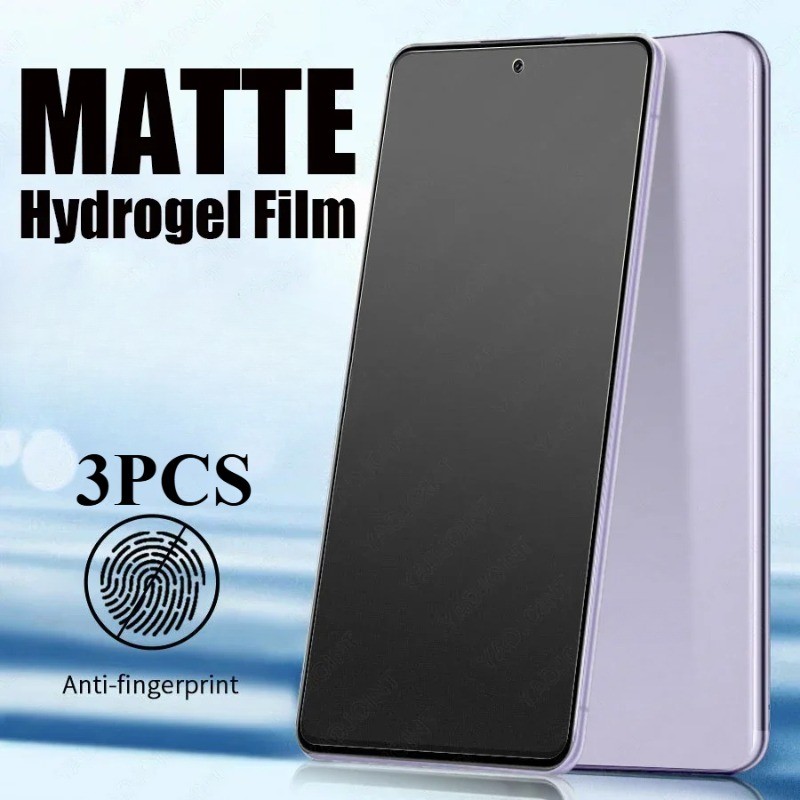 3PCS 4D Full Coverage HD Matte Screen Protector สําหรับ iQOO Z9x Z9s Z9 Z8x Z7x Z7s Z7i Z7 Z6x Z6 Z5