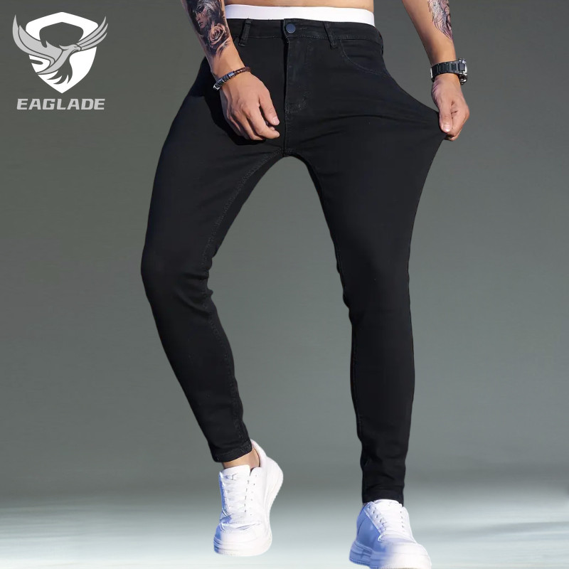 Eaglade Skinny Jeans Men 806 สีดํายืด C03
