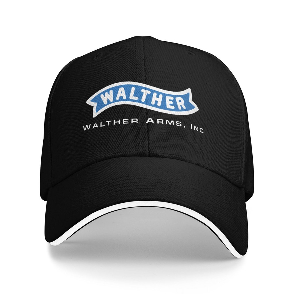 Walther Firearms สีดําสบายแฟชั่นหมวกเบสบอล Hipster