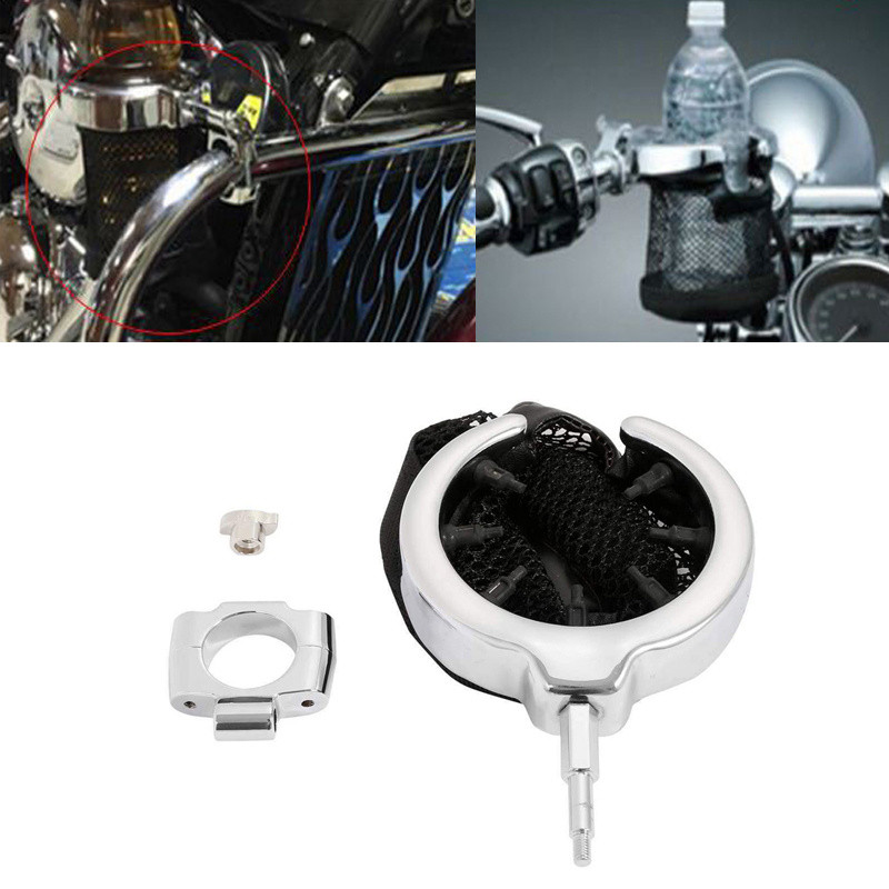 สินค้าใหม่ Harley รถจักรยานยนต์ Universal Handlebar ถ้วยน้ํา 883 Gliding Fat Boy Handle ที่วางขวดน้ํ