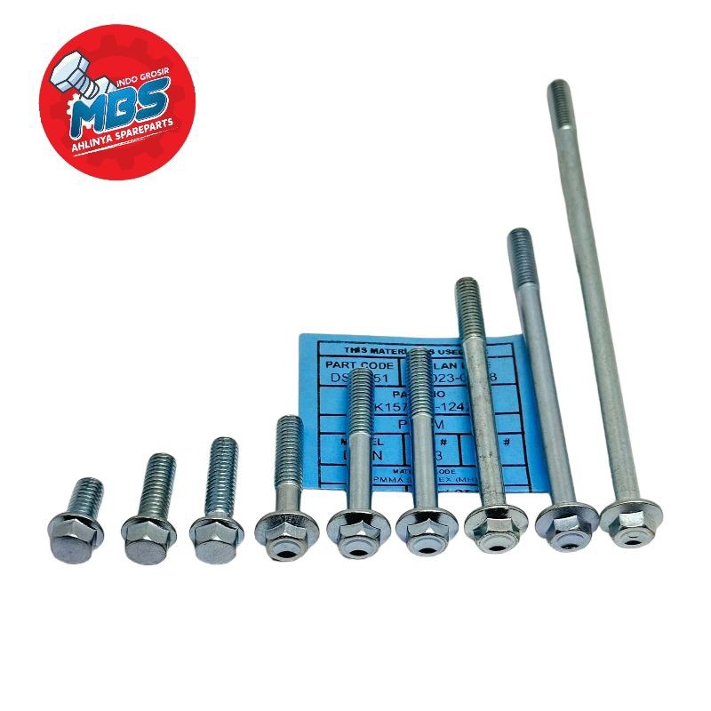 Bolt Flange Bolt 10 M6 KEY 8 Original M6x12 m6x18 m6x22 m6x28 m6x40 m6x45 m6x65 m6x85 m6x130