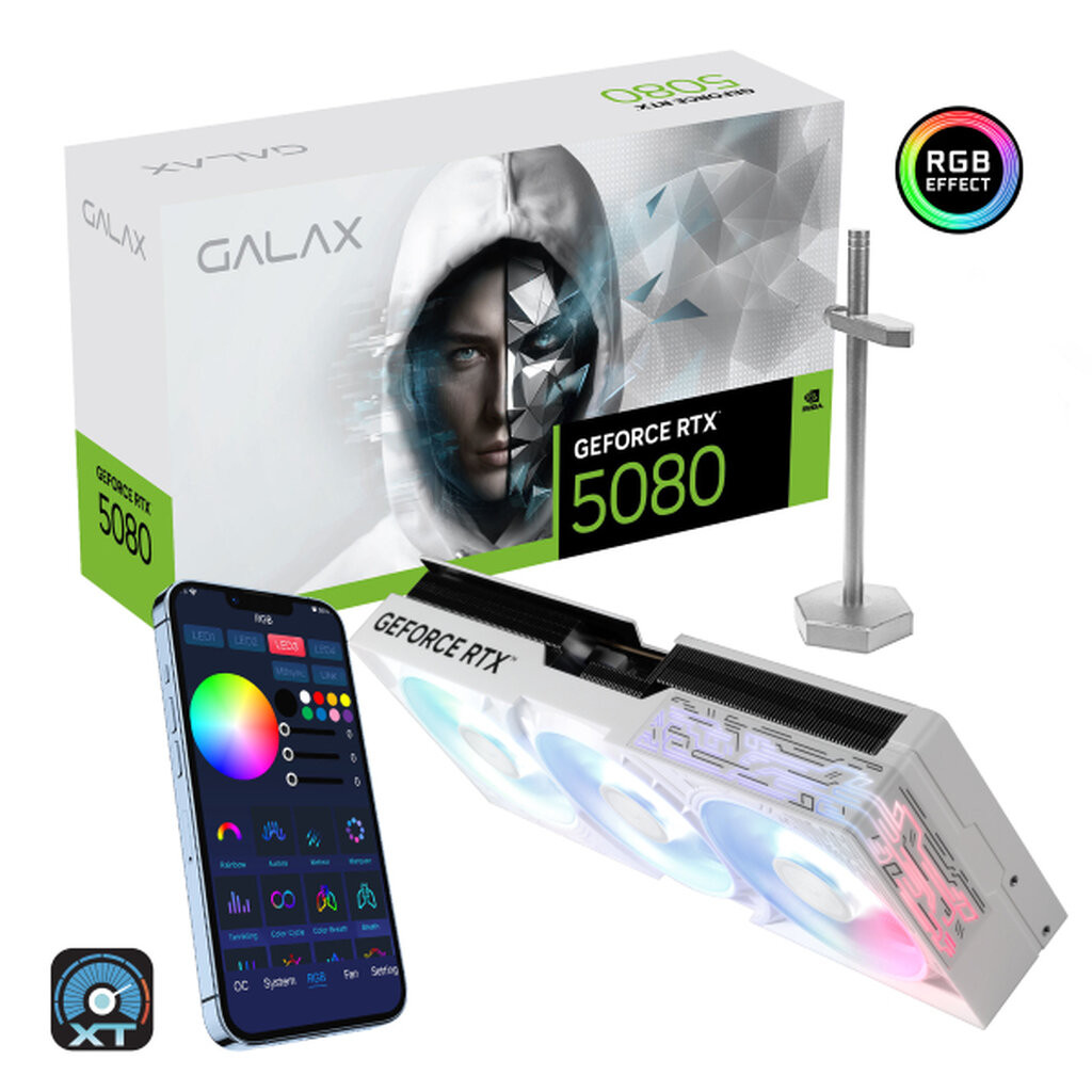 GALAX GeForce RTX 5080 1-Click OC White 16GB GDDR7 256-bit DP2.1b*3/HDMI 2.1b/DLSS 4