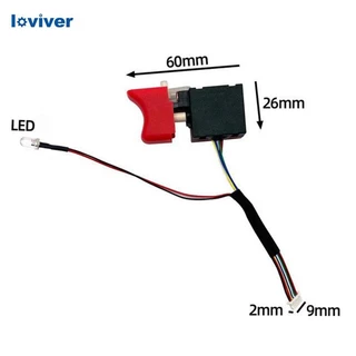 [Loviver] 7.2 V ~ 24 V สวิตช์เปลี่ยนไร้แปรงถ่าน, สวิตช์ควบคุมความเร็วสว่านทดแทนไร้สายที่ทนทาน, สําหรับชิ้นส่วนเครื่องมือไฟฟ้า 161 กลางแจ้ง