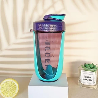 ขวดน้ำ โปรตีนคัพ Mixing cup แก้วน้ำพกพา แก้วโปรตีนเชค แก้วเวย์เชค แก้วกีฬา 590 มล. พร้อมลูกบอลคนสแตนเลส Sportcup