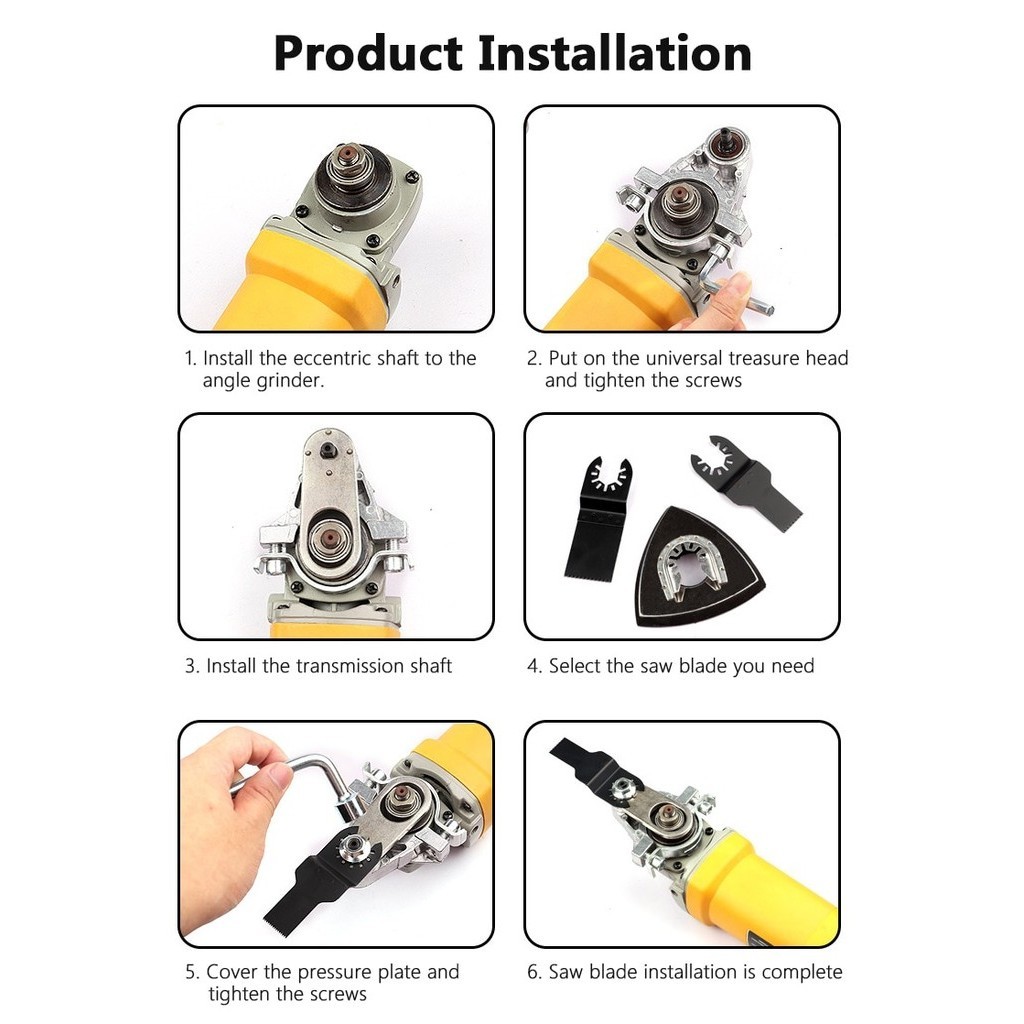 อุปกรณ์แปลงมุม สำหรับเครื่องขัดมุม ใช้ได้หลายแบบ ติดตั้งง่าย ช่วยให้ทำงานได้เร็วขึ้น ใช้กับการตัดเหล็กและขัดพื้นผิว ทนทา - รูปที่ 4