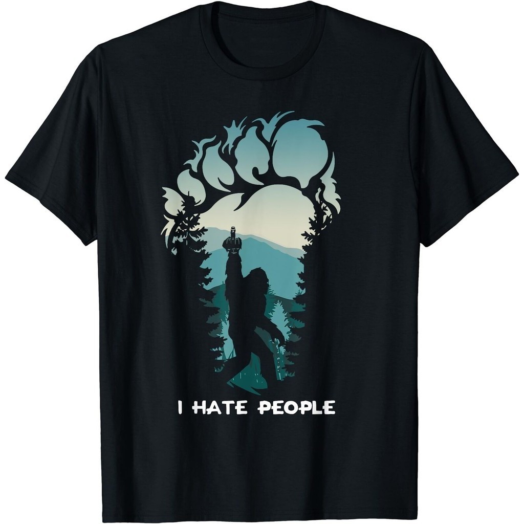 เสื้อยืดรอยเท้า Bigfoot People I Hate People