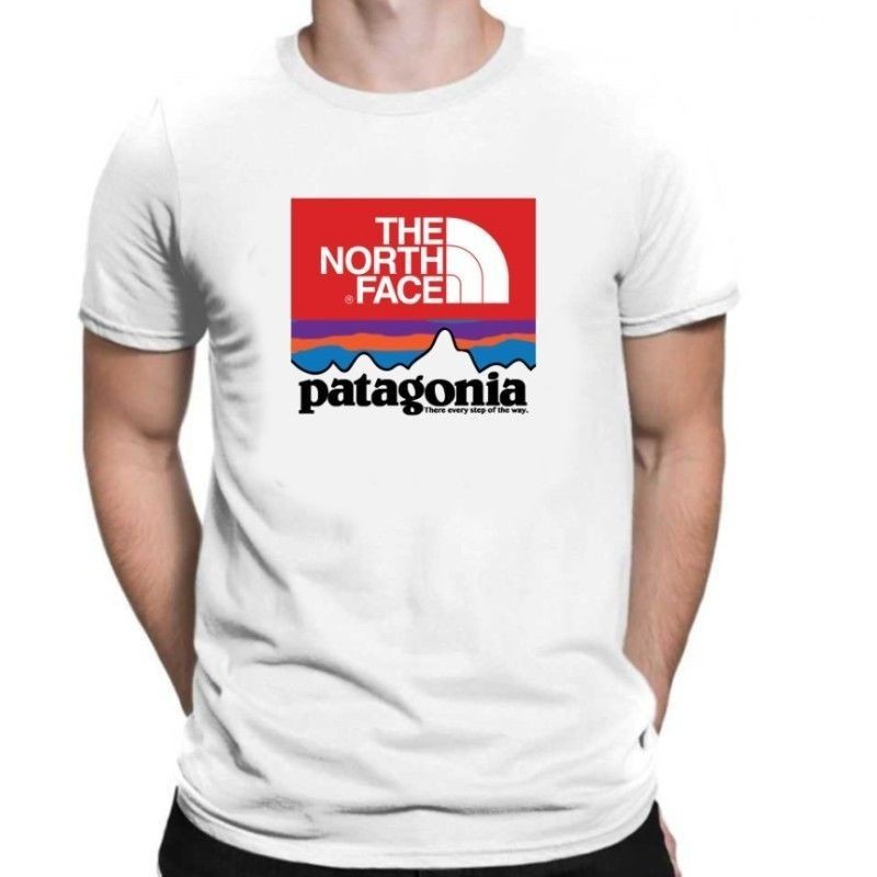 Patagonia - Back - เสื้อยืด คอกลม ผ้าฝ้าย พิมพ์ลาย คุณภาพสูง สีขาว สําหรับผู้ชาย