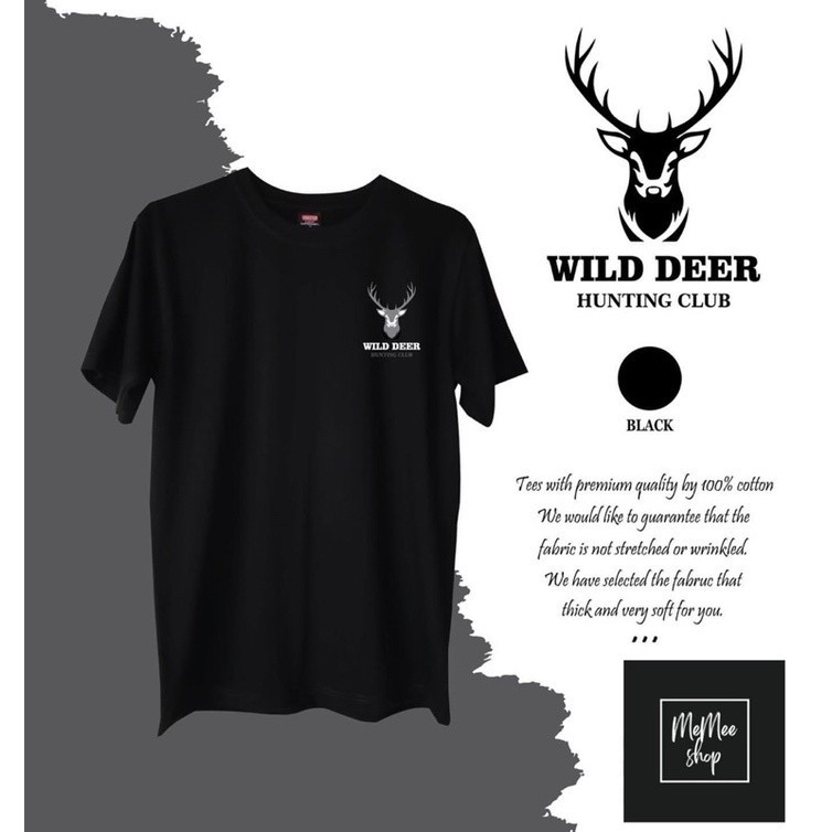 2024 [S-5XL]WILD DEER(สินค้าขายดี) เสื้อยืดคอตตอนแท้ (M-3XL)