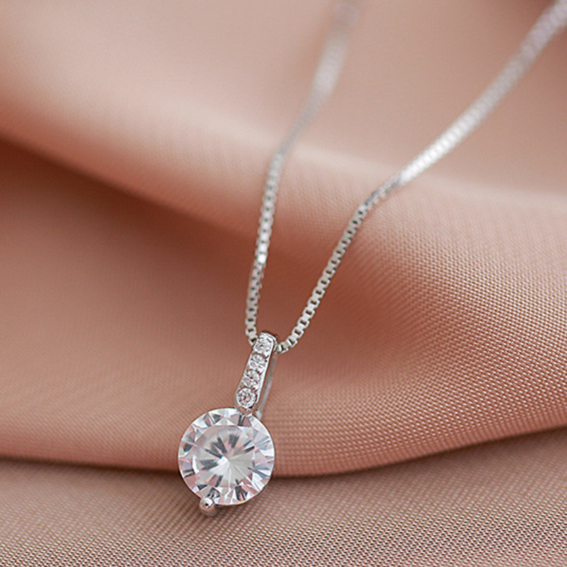 💎ส่งไวจากไทย💎 สร้อยคอ หยดน้ำ สไตล์ญี่ปุ่นและเกาหลี จี้เพชรประกาย โซ่ สวย หรู N180
