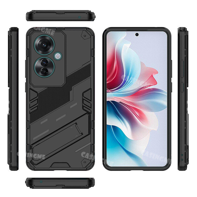 เคสโทรศัพท์มือถือแบบแข็ง กันกระแทก ลายเกราะ 3D พร้อมที่ตั้งวาง สําหรับ Oppo Reno11 F 5G Reno11F Reno 11F Reno 11 F F11 OppoReno11F 5G 2024 - รูปที่ 4