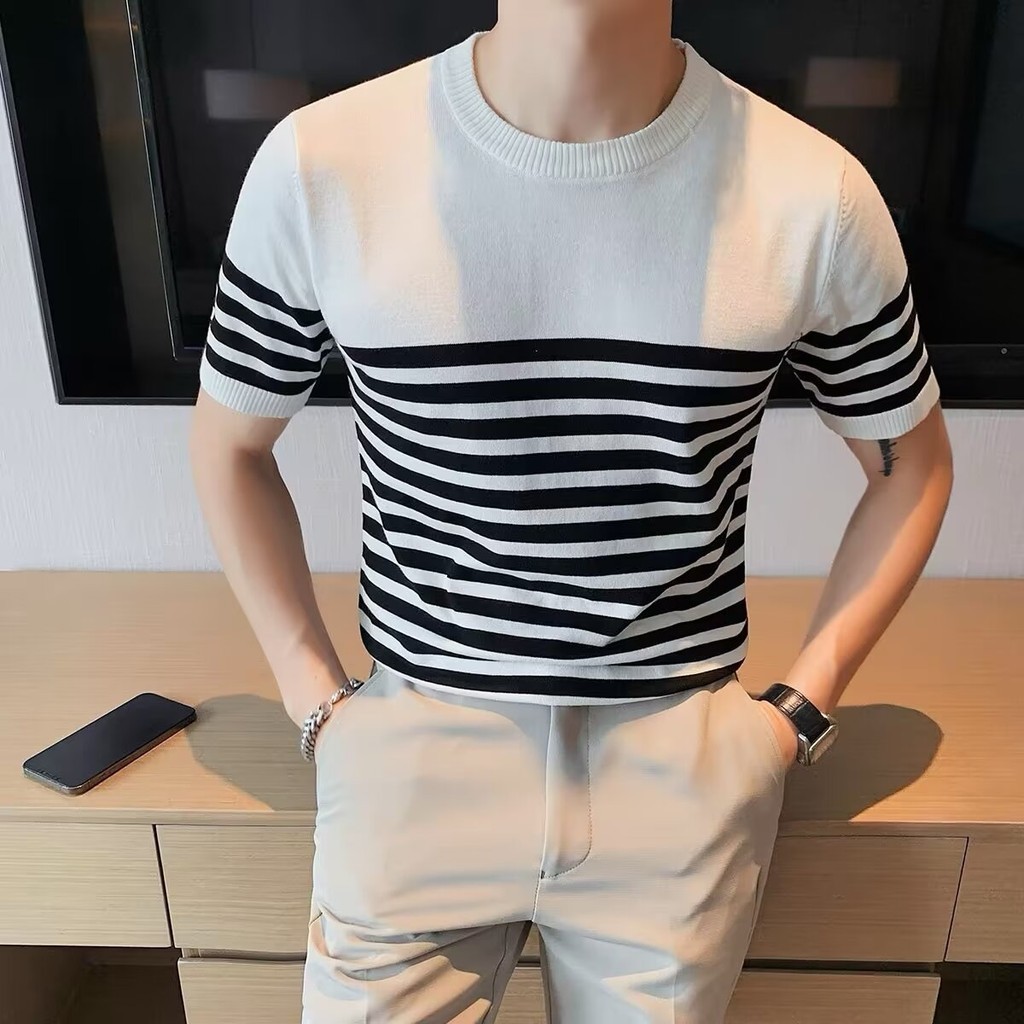 ปลอกแขนครึ่งถักผ้าไหมเย็นบางเฉียบ M~3XL, สีดํา/เขียว