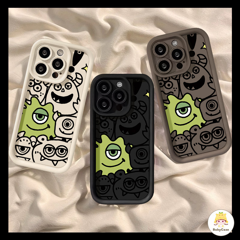 เคสนิ่มลายการ์ตูน Doodle Cute Monsters สำหรับ iPhone 7Plus 11 13 15 12 14 Pro Max XR 8Plus 15 6s 8 6 7 Plus XS X Max