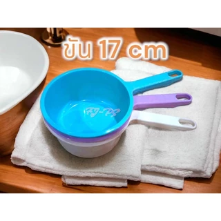 🔥ขันน้ำพลาสติกมีด้ามจับ ขนาด 17 ซม. พลาสติกเกรด A สีพาสเทล แข็งแรง ทนทาน ใช้งานอเนกประสงค์