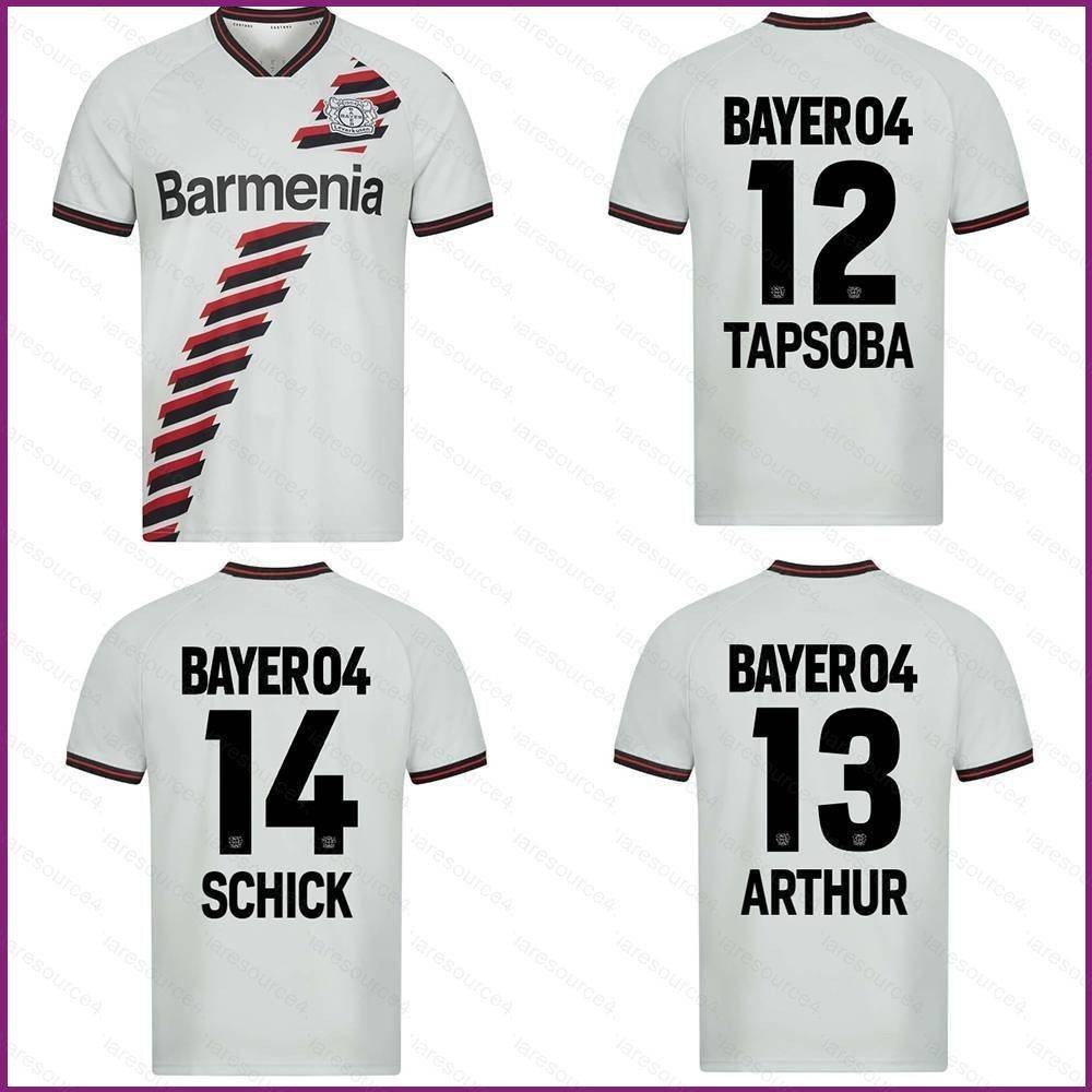 Yx 2023-2024 Bundesliga Bayer 04 Leverkusen Tapsoba Arthur Schick away jersey เสื้อยืด พลัสไซซ์ สําหรับเด็ก และผู้ใหญ่